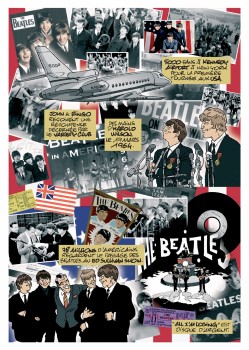 Planche de BD sur les Beatles