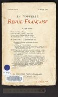 Le Grand Meaulnes, publication dans La Nouvelle Revue Française (II, 1er août 1913)