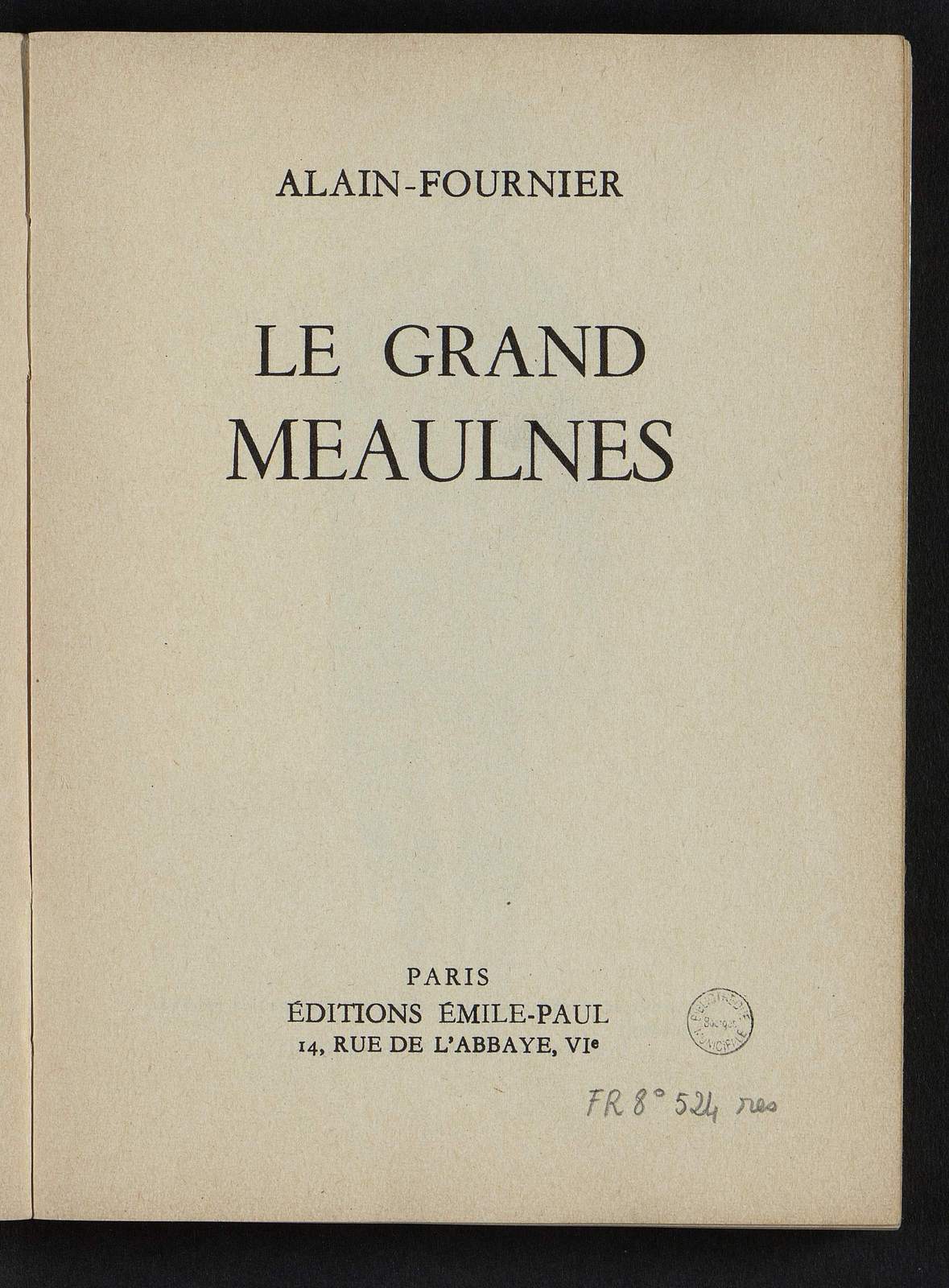 Le Grand Meaulnes, illustré par Laure Malcles, Emile-Paul Frères, 1960