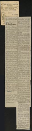 Le Grand Meaulnes (La Gazette de Lausanne, 14 décembre 1913)