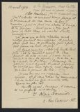 Correspondance d'Alain-Fournier au directeur de la maison Hachette (14 avril 1914)