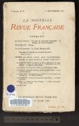 Le Grand Meaulnes, publication dans La Nouvelle Revue Française (III, 1er septembre 1913)