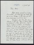 Correspondance de Saint-John Perse, pseud. d'Alexis Léger, à Isabelle Rivière (11 juillet 1966)