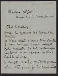 Correspondance de Bernard Combette à Jacques Rivière (6 novembre 1912)
