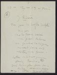 Correspondance d'Emile-Antoine Bourdelle à Jacques Rivière (10 décembre 1913)